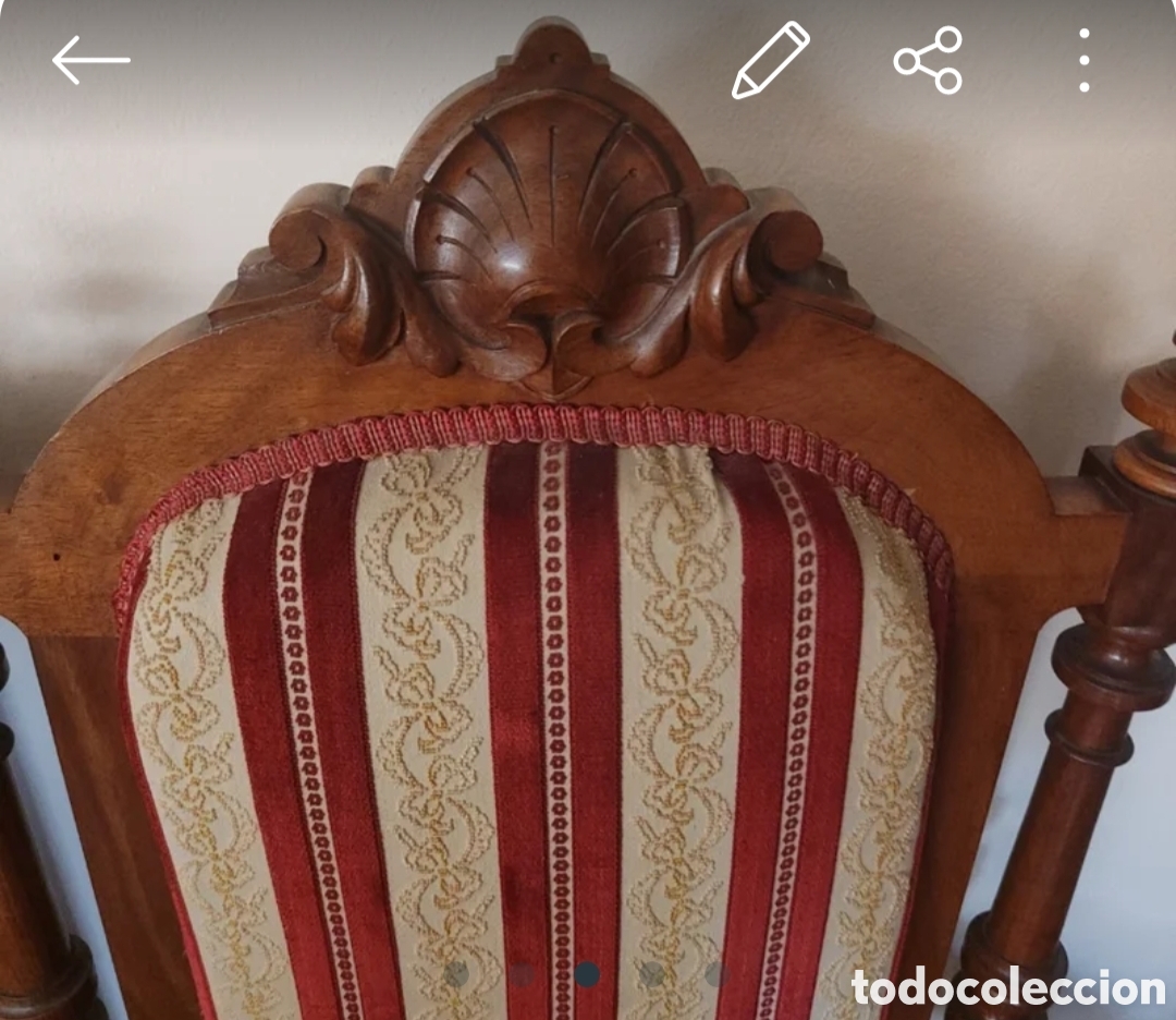 Antig&uuml;edades: Tresillo estilo alfonsino neobarroco - Foto 3
