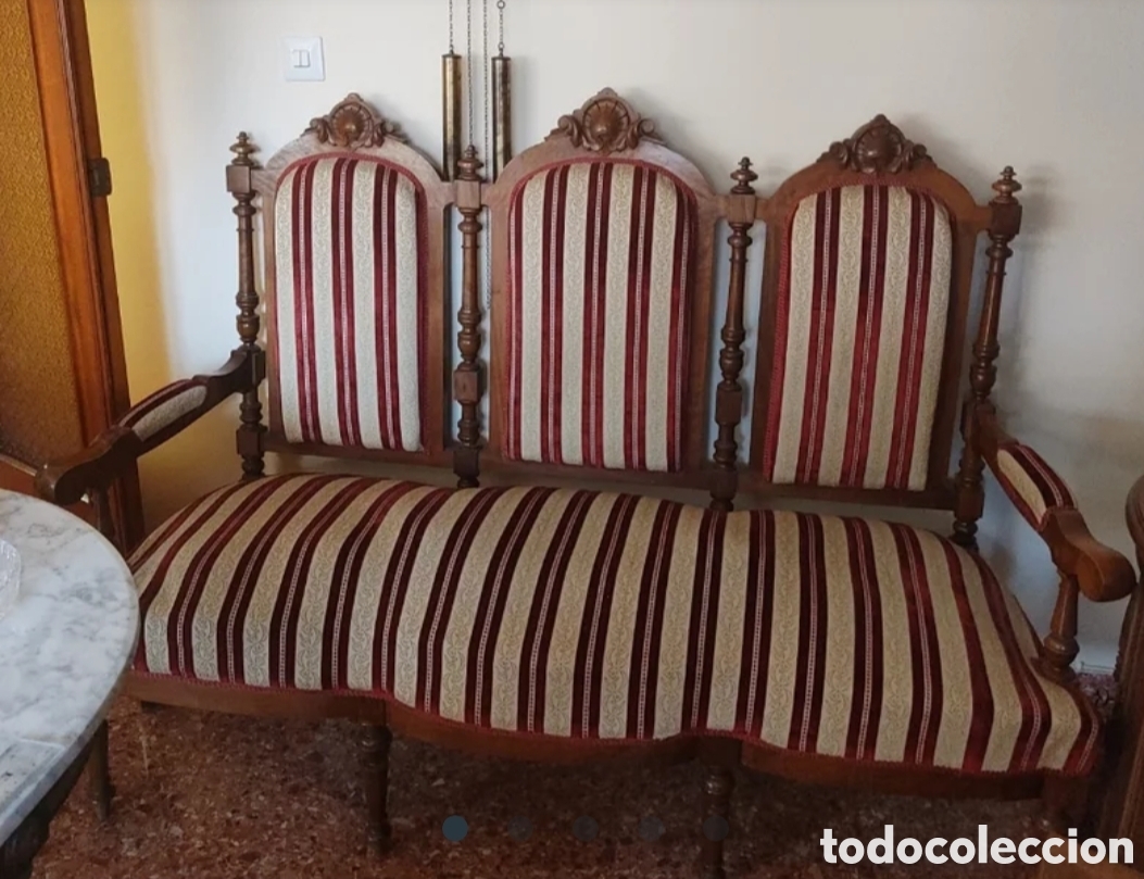 Antig&uuml;edades: Tresillo estilo alfonsino neobarroco - Foto 1