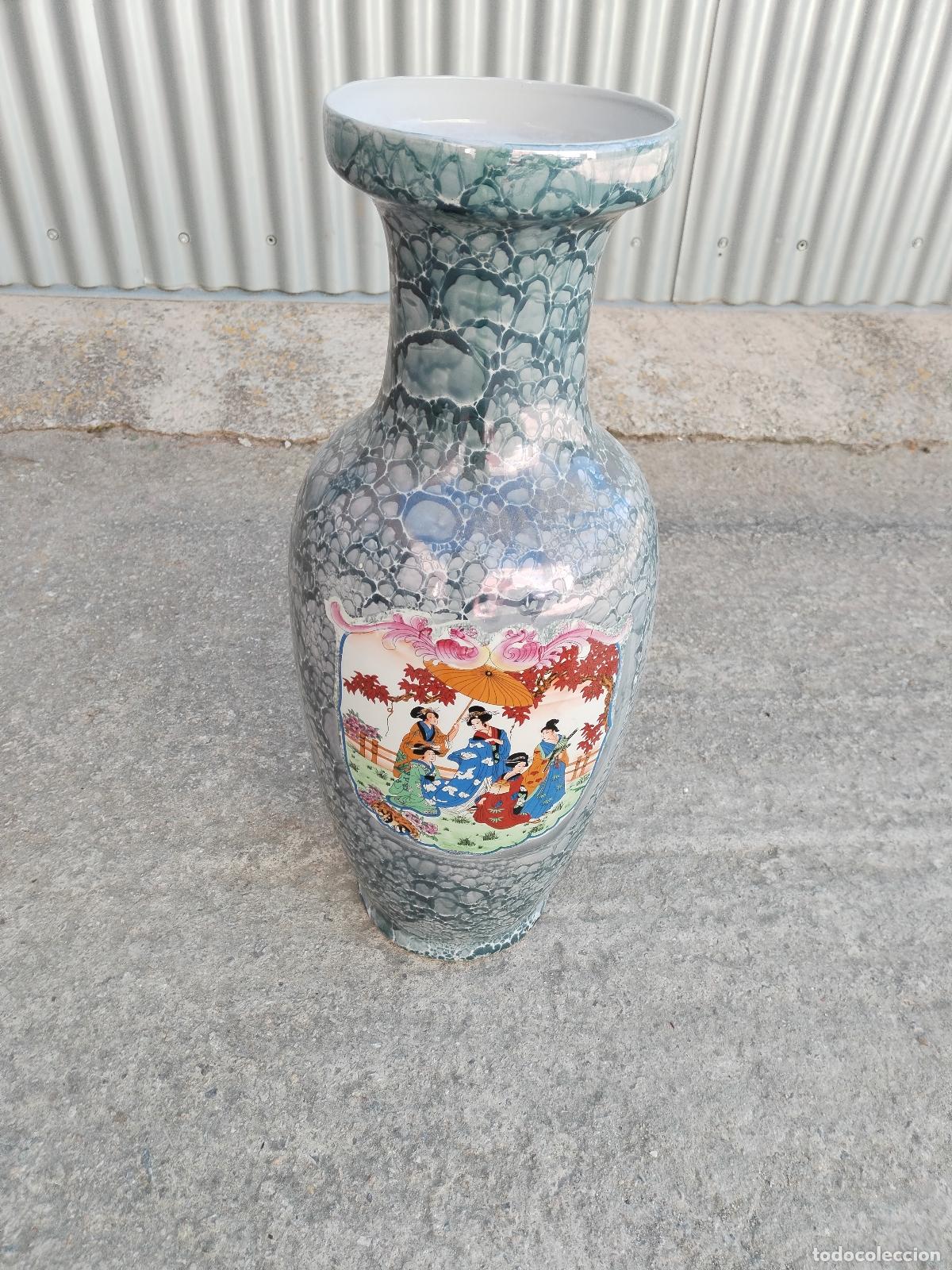 Antig&uuml;edades: jarron chino pintado a mano - Foto 3