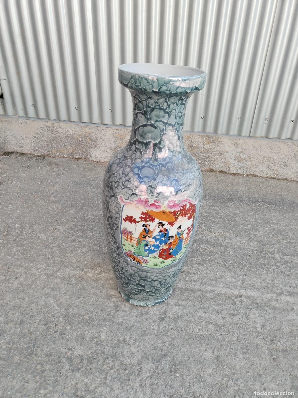 Antig&uuml;edades: jarron chino pintado a mano - Foto 5