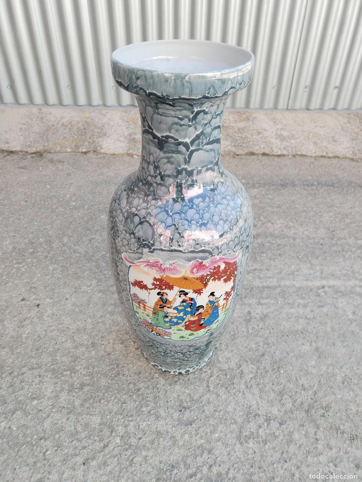 Antig&uuml;edades: jarron chino pintado a mano - Foto 7