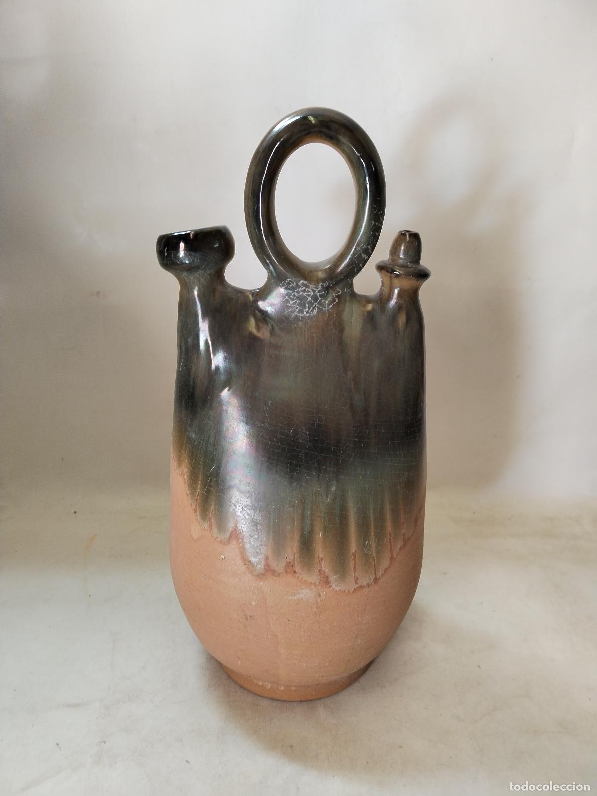 Antig&uuml;edades: botijo de ceramica vidriada - Foto 1