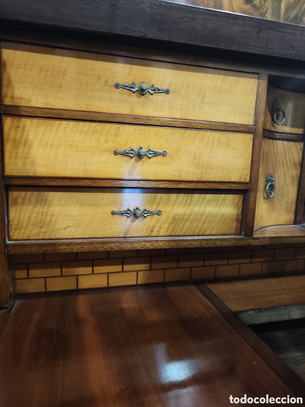 Antig&uuml;edades: Excepcional bureau cabinet Hamburgo 1840. - Foto 14