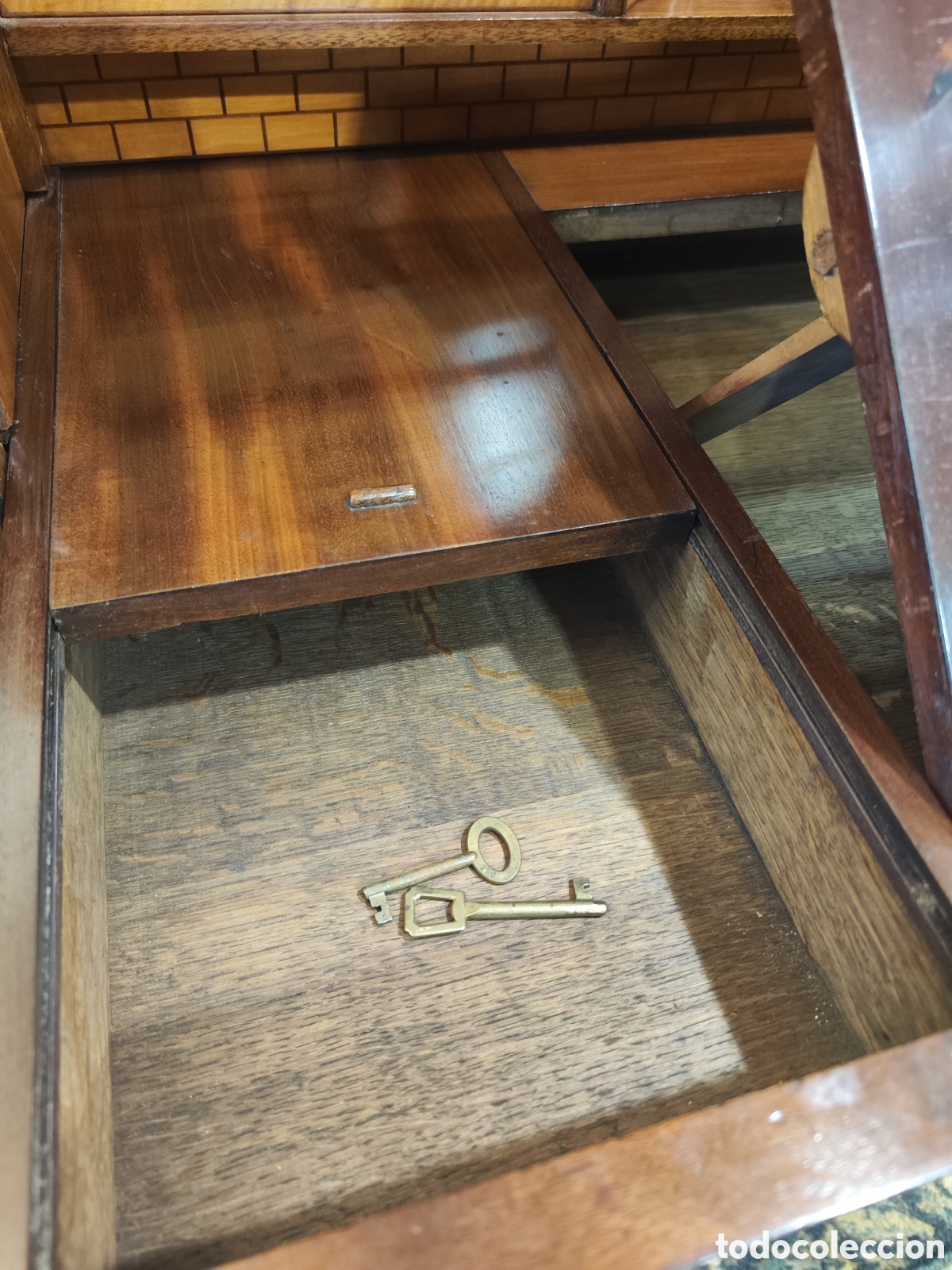 Antig&uuml;edades: Excepcional bureau cabinet Hamburgo 1840. - Foto 15
