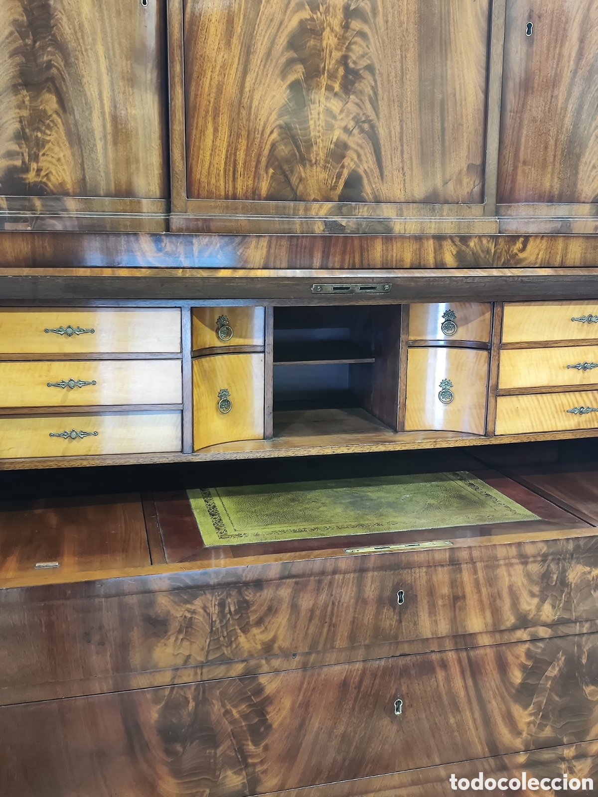 Antig&uuml;edades: Excepcional bureau cabinet Hamburgo 1840. - Foto 17