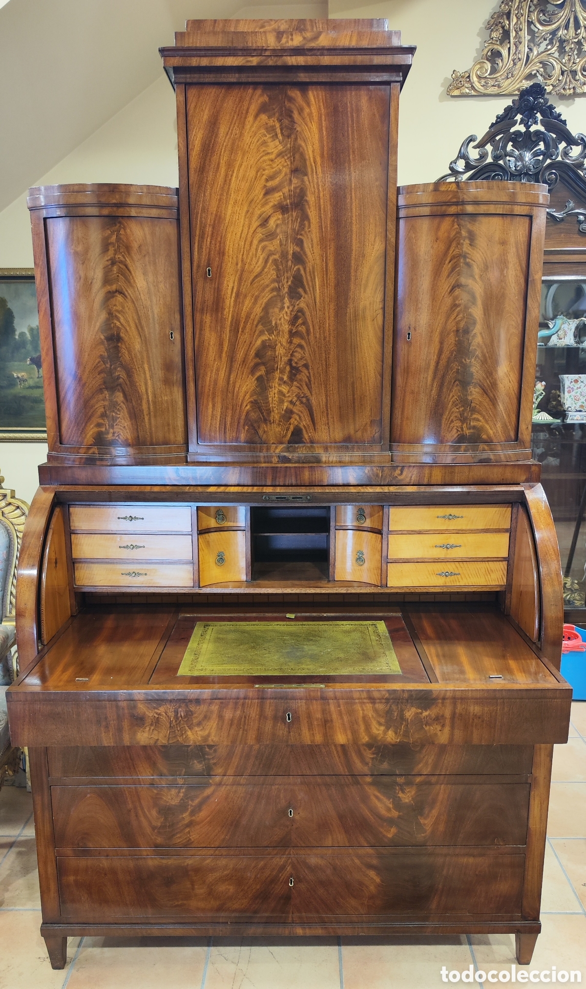 Antig&uuml;edades: Excepcional bureau cabinet Hamburgo 1840. - Foto 1