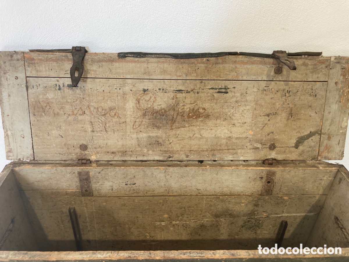 Antig&uuml;edades: Caja o ba&uacute;l militar material de minas - Foto 12