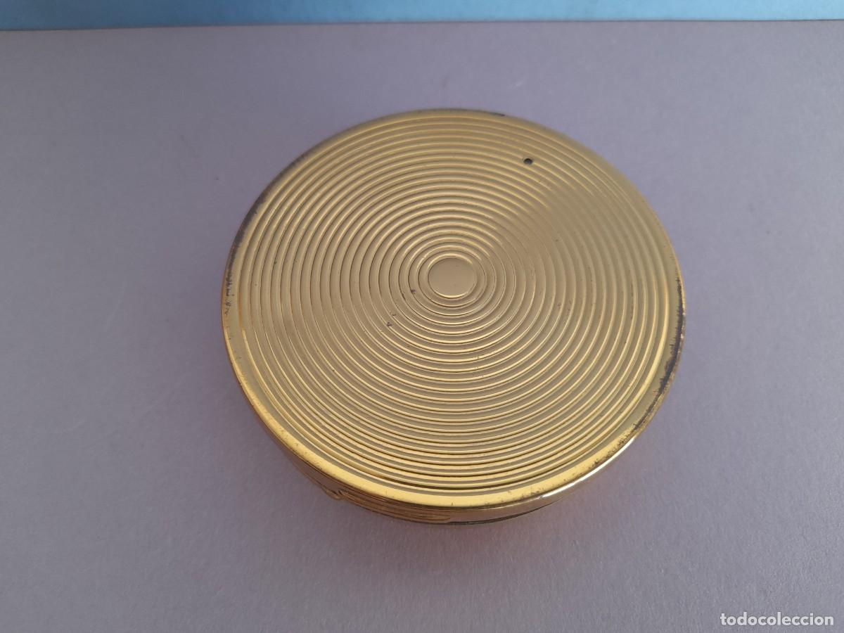 Antig&uuml;edades: polvera de laton, limoges, con espejo (7cm aprox) - Foto 3