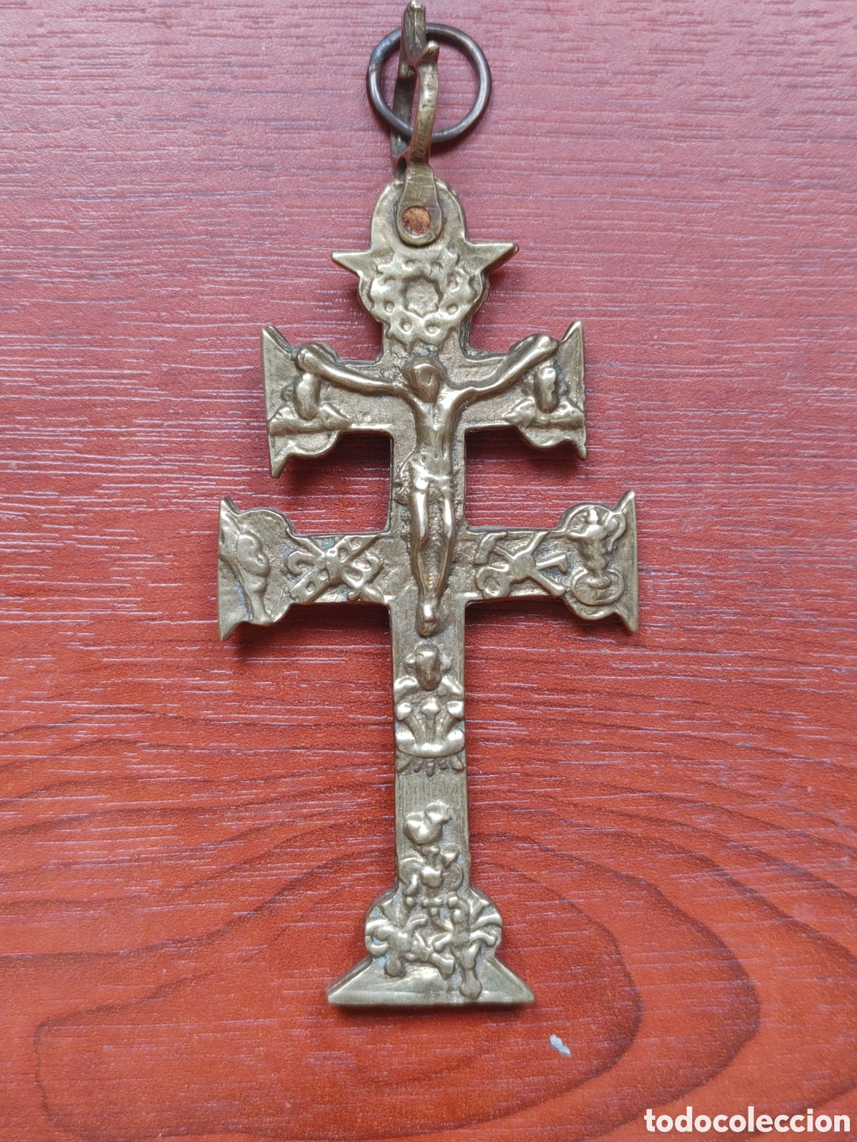 Antig&uuml;edades: Cruz de Caravaca de bronce. - Foto 1
