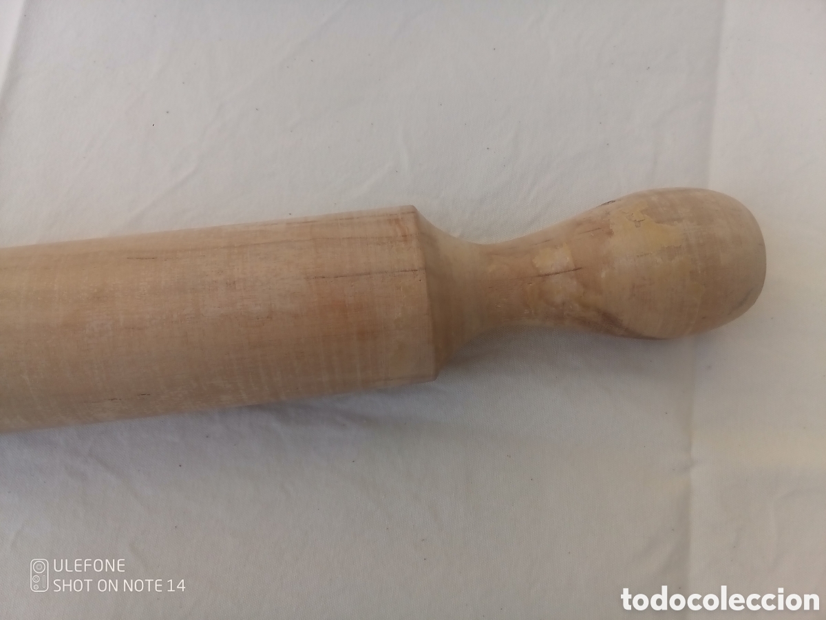 Antig&uuml;edades: RODILLO DE MADERA PARA AMASAR - COCINA - Foto 2