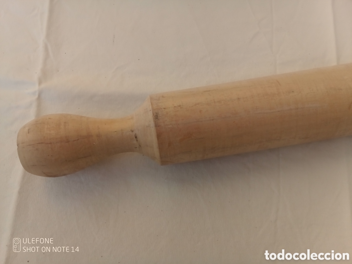 Antig&uuml;edades: RODILLO DE MADERA PARA AMASAR - COCINA - Foto 3