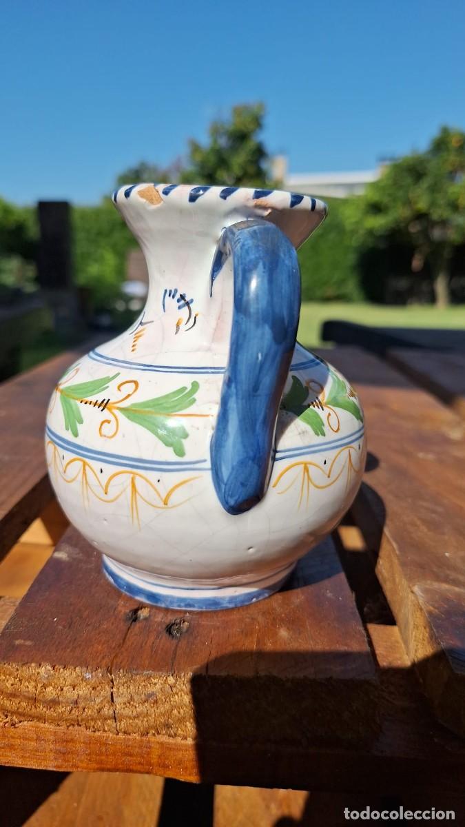 Antig&uuml;edades: Jarra de Talavera Duran Flores - Foto 3