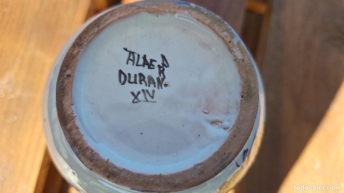 Antig&uuml;edades: Jarra de Talavera Duran Flores - Foto 4