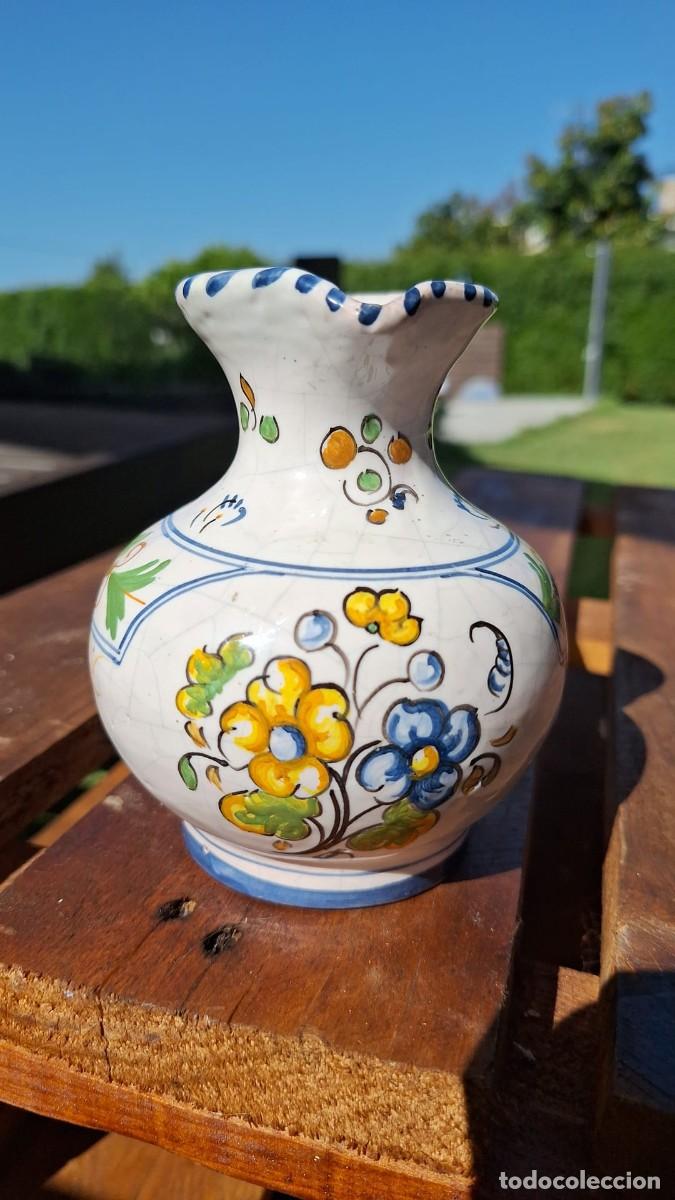 Antig&uuml;edades: Jarra de Talavera Duran Flores - Foto 7