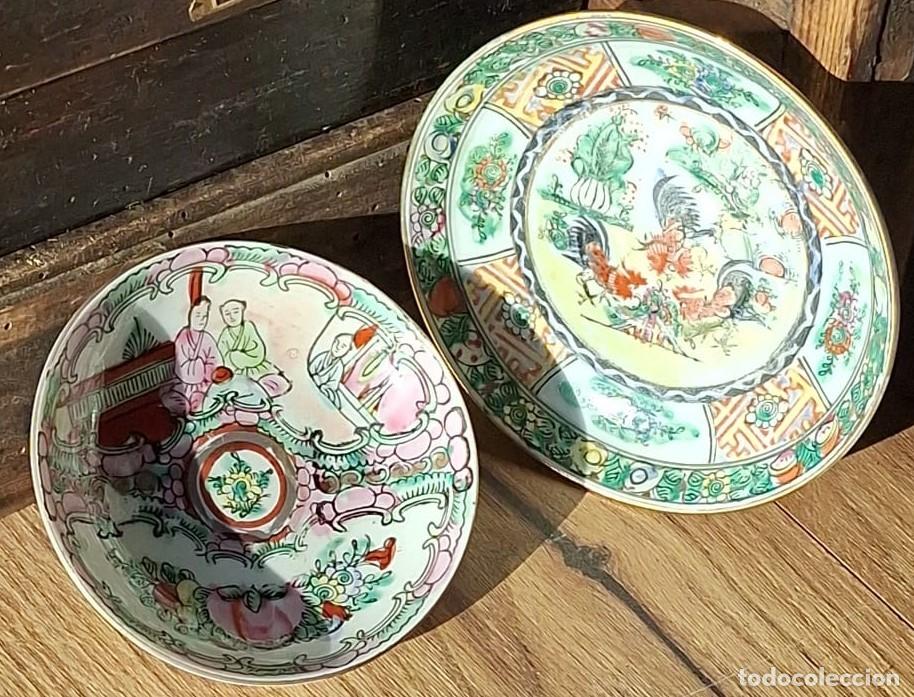 Antig&uuml;edades: Dos Platos Macao Porcelana - Foto 1