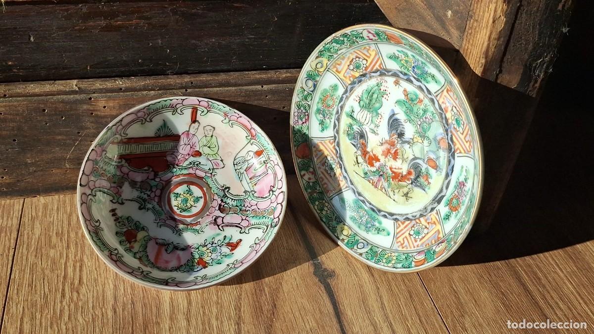Antig&uuml;edades: Dos Platos Macao Porcelana - Foto 2