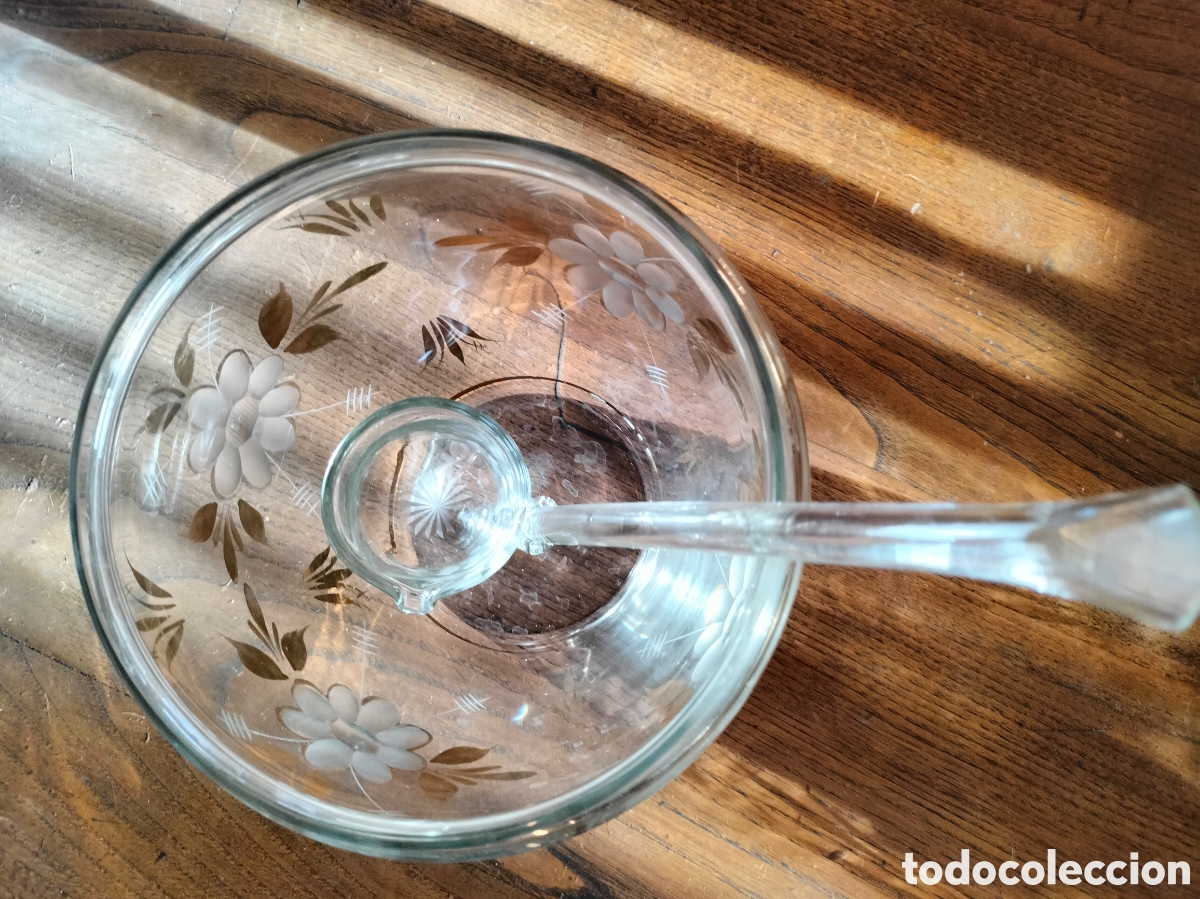 Antig&uuml;edades: Ponchera antigua de Cristal - Foto 3