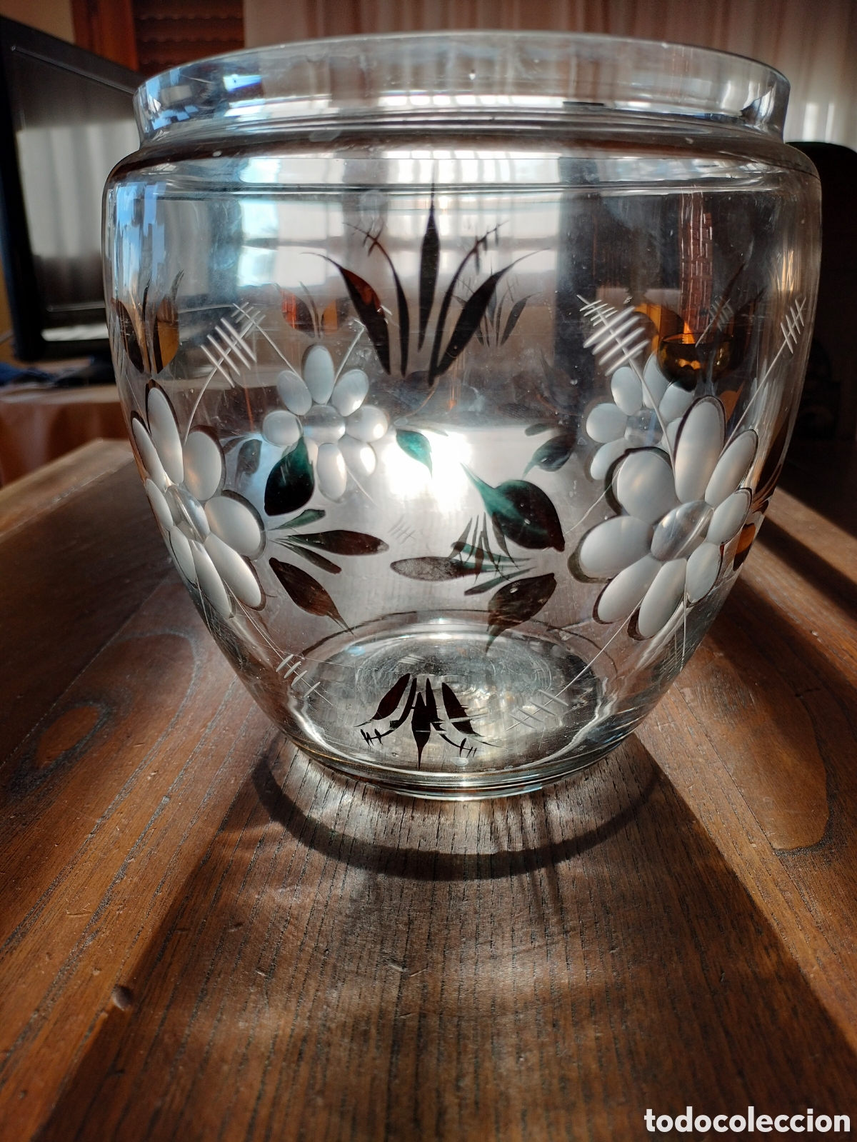 Antig&uuml;edades: Ponchera antigua de Cristal - Foto 9