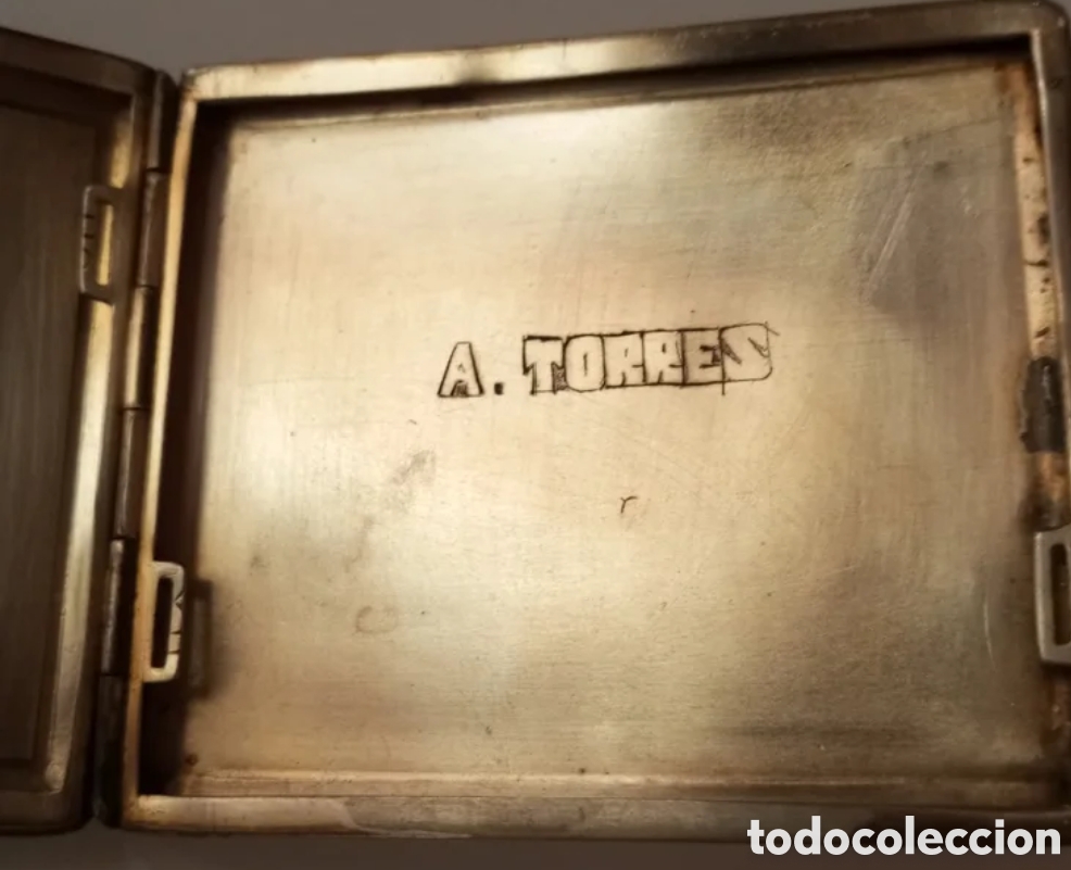 Antig&uuml;edades: Pitillera con una escena esmaltada de perros de caza - Foto 4