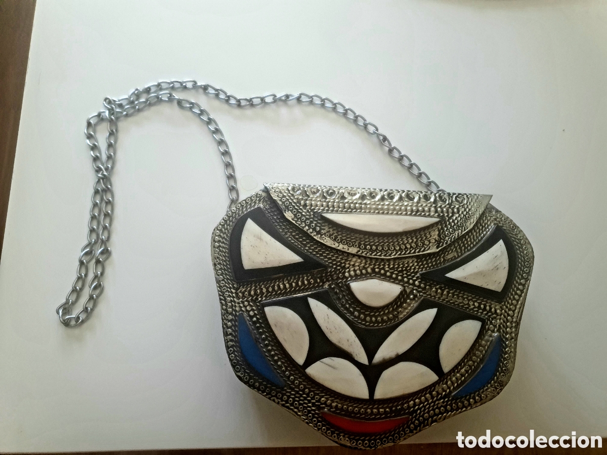 Antig&uuml;edades: Bolso marroqu&iacute; de metal ... - Foto 2