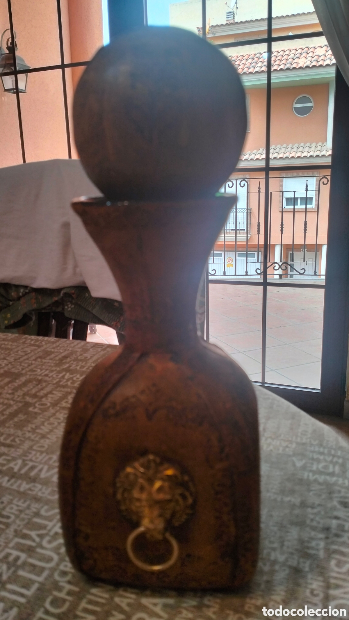 Antig&uuml;edades: Botella de cristal decorada - Foto 7