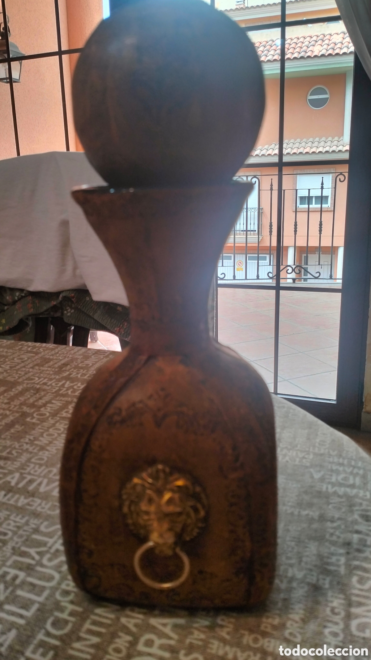 Antig&uuml;edades: Botella de cristal decorada - Foto 8