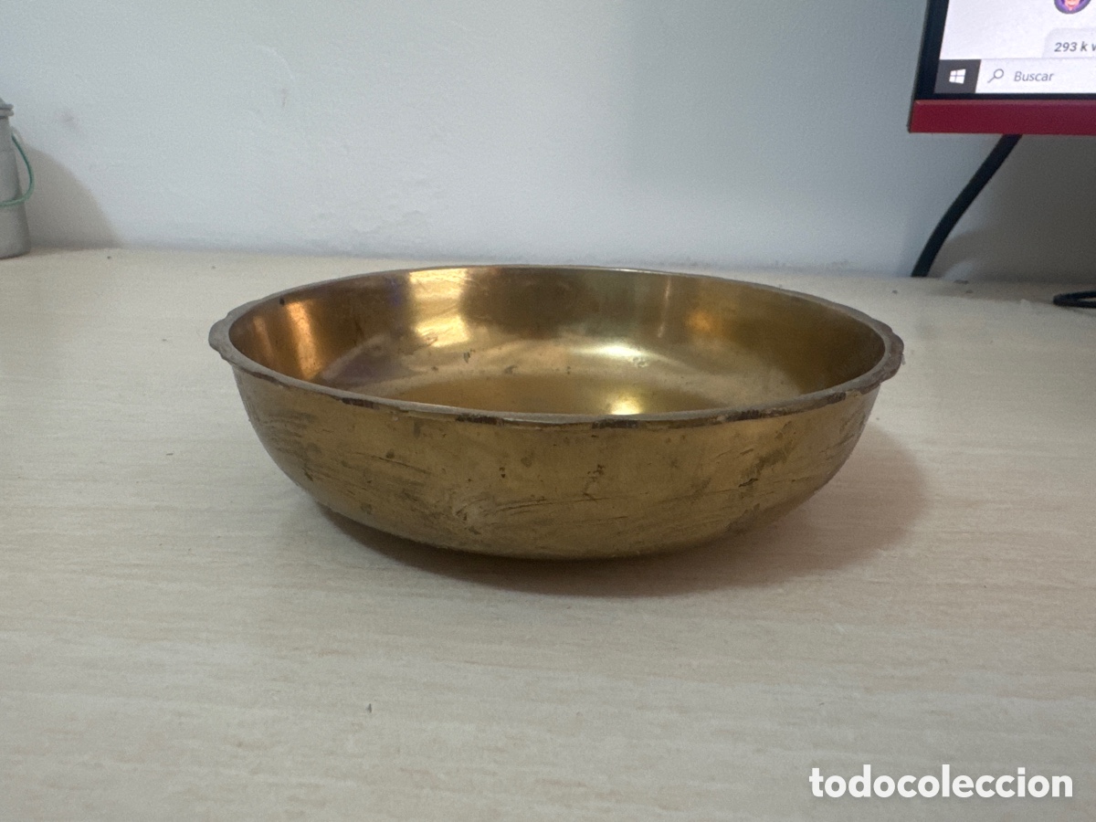 Antig&uuml;edades: Plato de bronce o lat&oacute;n - Foto 2