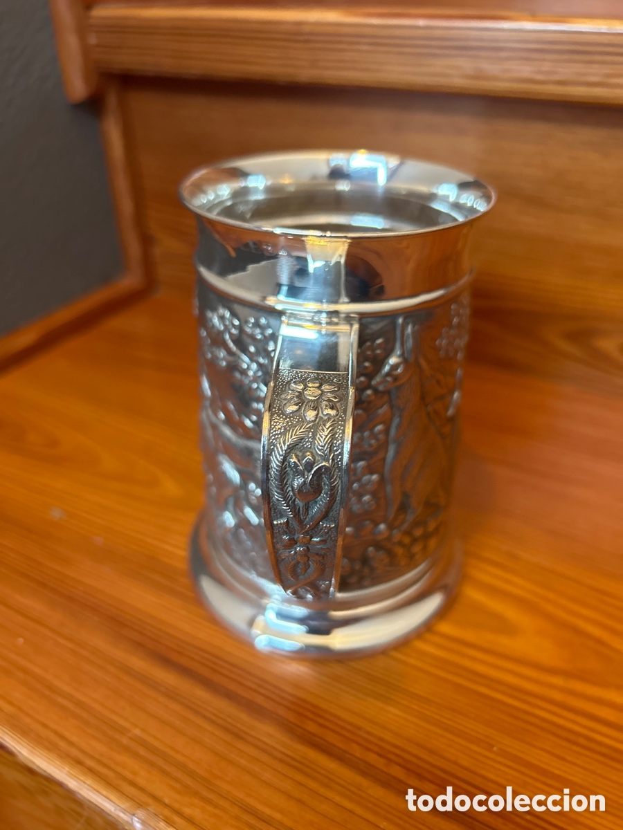 Antig&uuml;edades: Jarra cervecera ba&ntilde;ada en plata - Foto 3