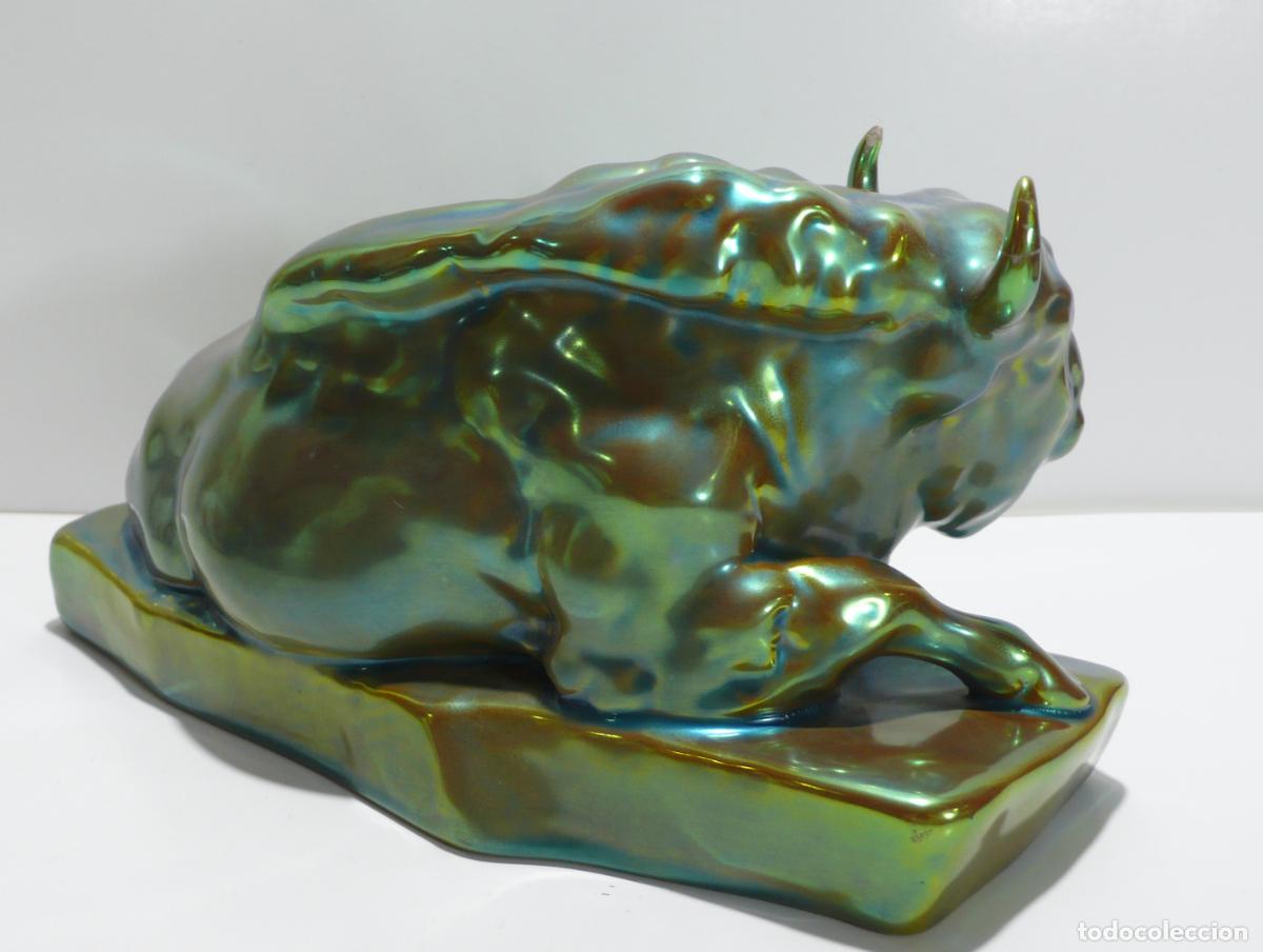 Antig&uuml;edades: TORO EN PORCELANA ESMALTADA - Foto 2