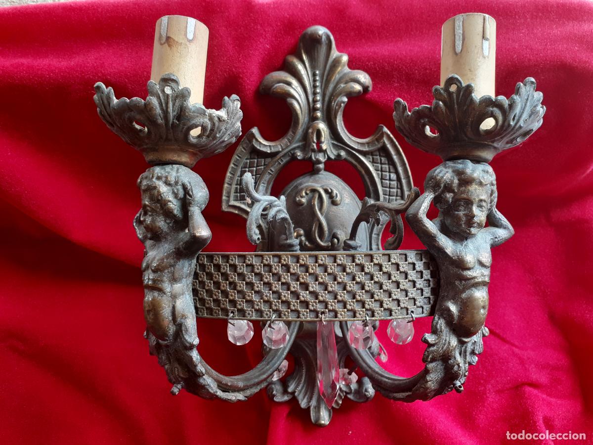 Antig&uuml;edades: Aplique bronce querubines - Foto 4