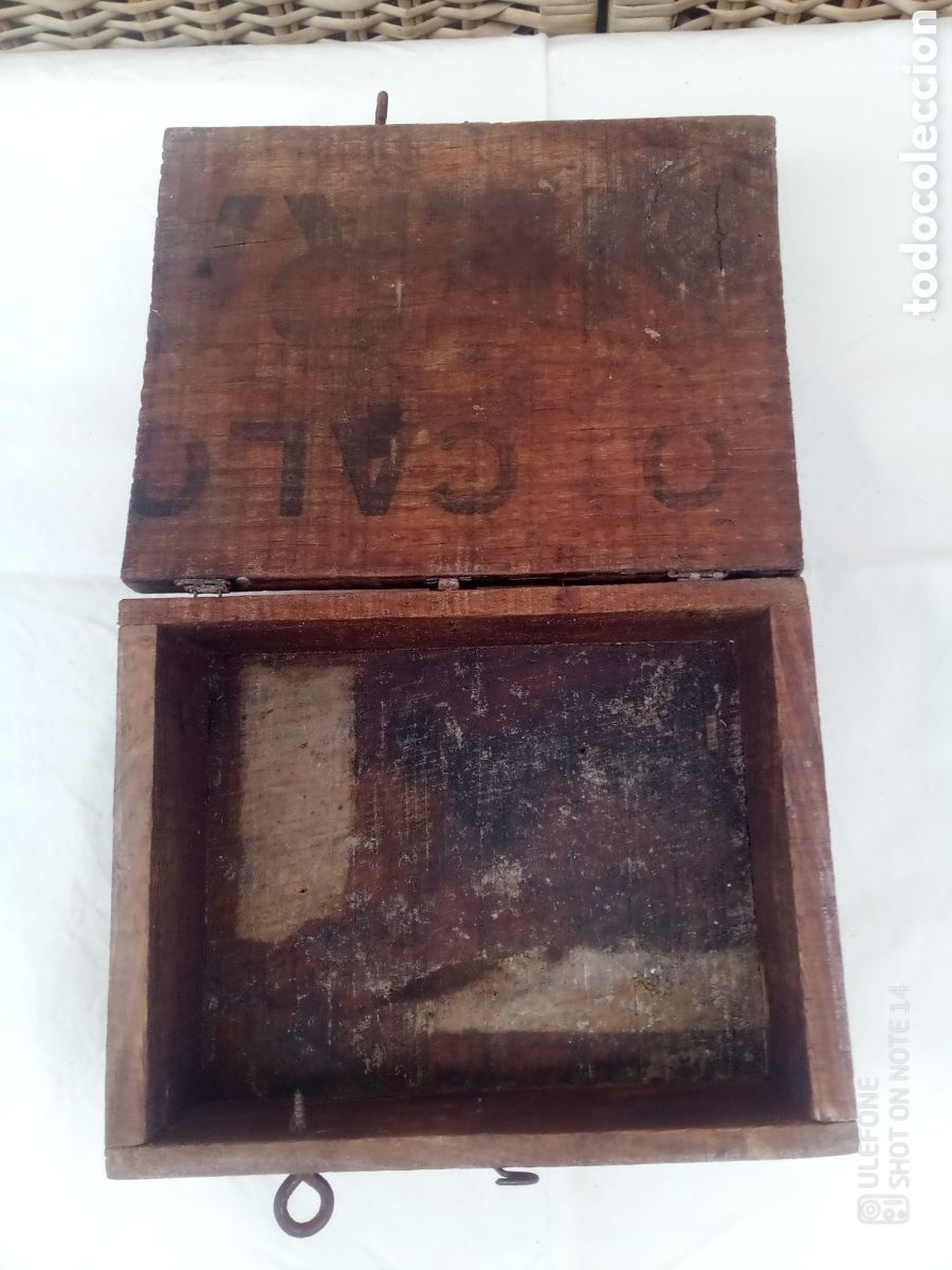 Antig&uuml;edades: PEQUE&Ntilde;A CAJA MADERA ARTESANAL - R&Uacute;STICA - Foto 8
