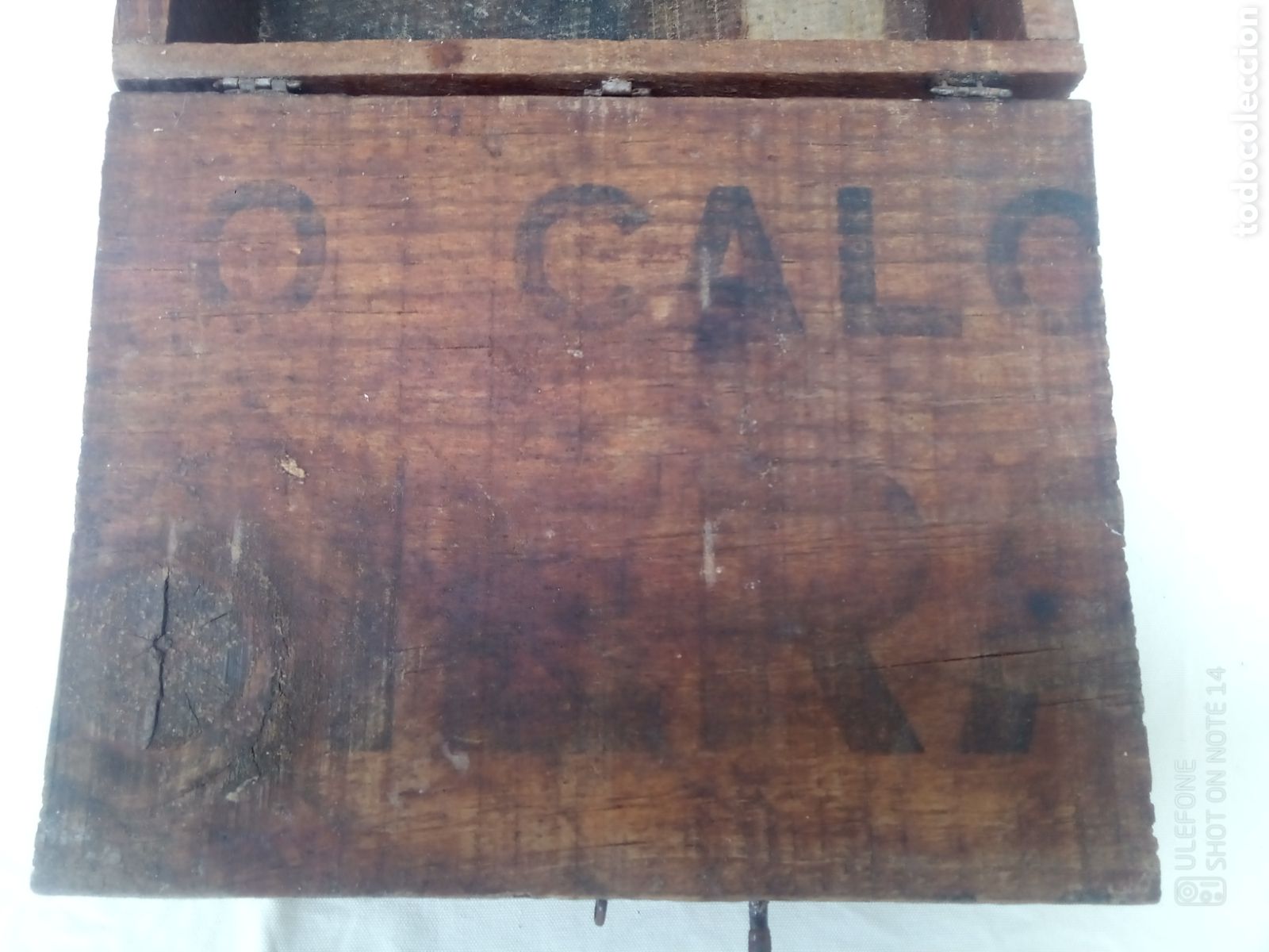 Antig&uuml;edades: PEQUE&Ntilde;A CAJA MADERA ARTESANAL - R&Uacute;STICA - Foto 9