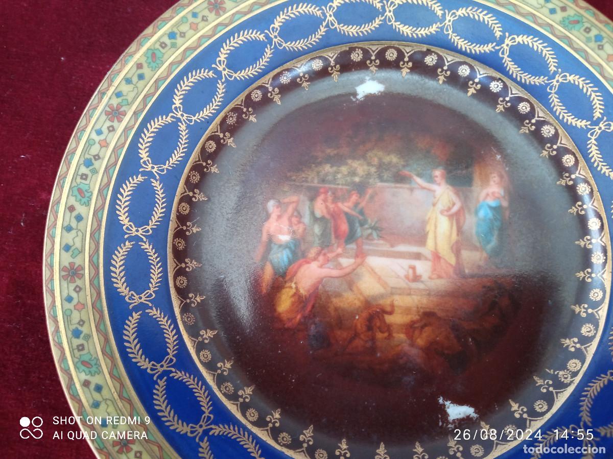 Antig&uuml;edades: Plato dibujado de viejo Paris - Foto 2