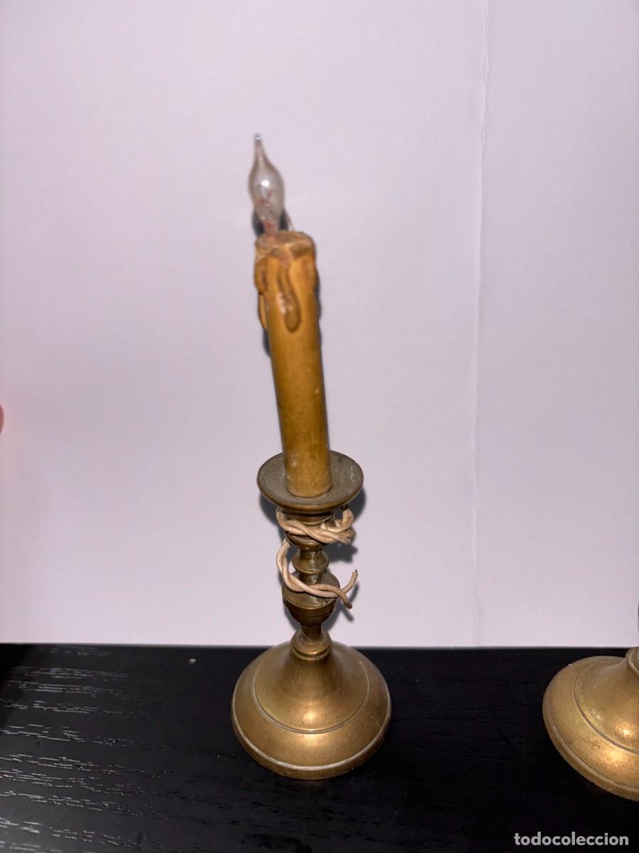 Antig&uuml;edades: LOTE DE DOS CANDELABROS EN MINIATURA. - Foto 3