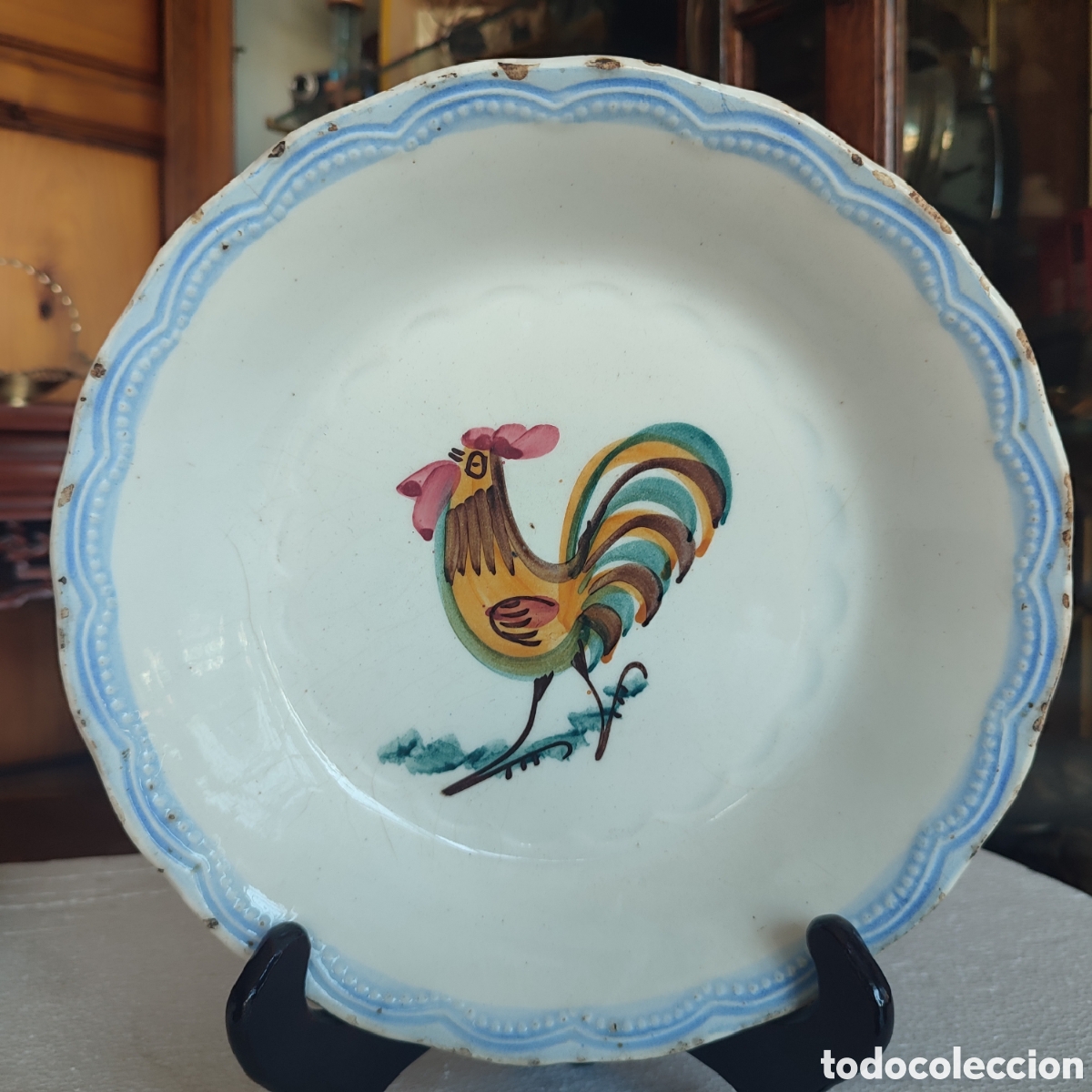 Antig&uuml;edades: Plat&oacute; gallo ,con sello - Foto 1