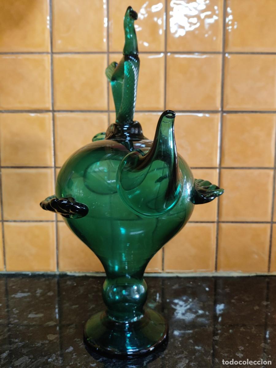 Antig&uuml;edades: Botijo de cristal artesanal - Foto 3