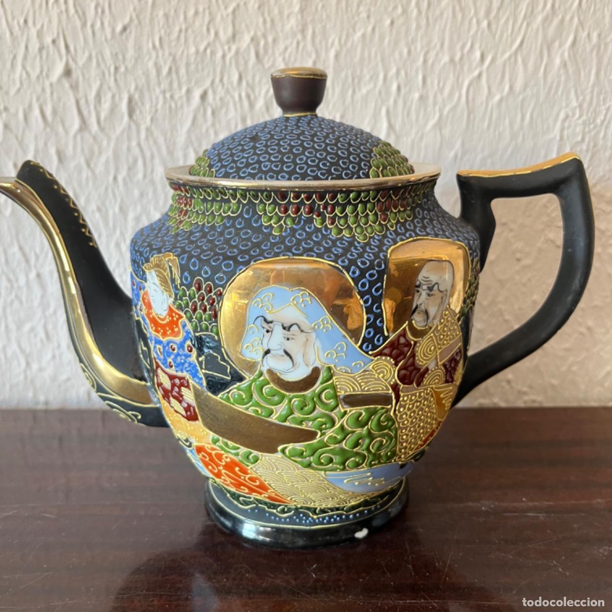 Antig&uuml;edades: Tetera Satsuma azul colecci&oacute;n - Foto 1