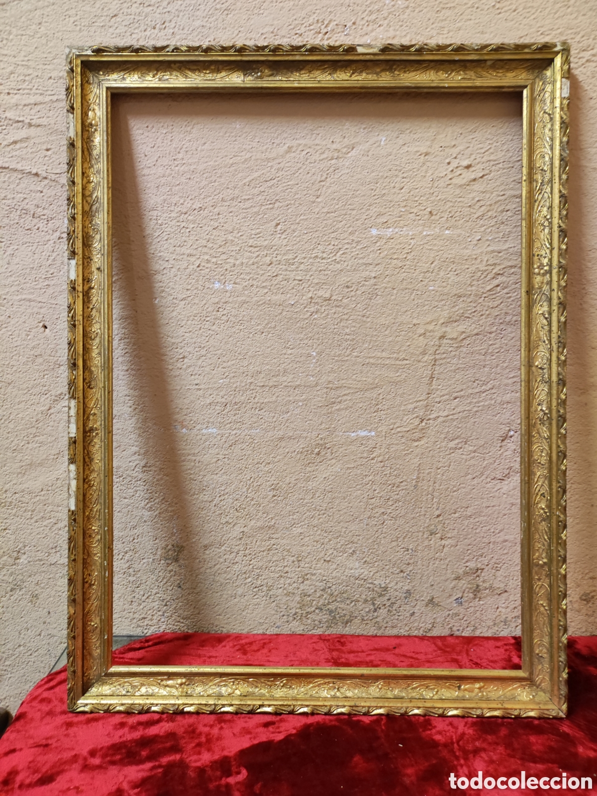 Antig&uuml;edades: Marco madera y pasta. - Foto 1