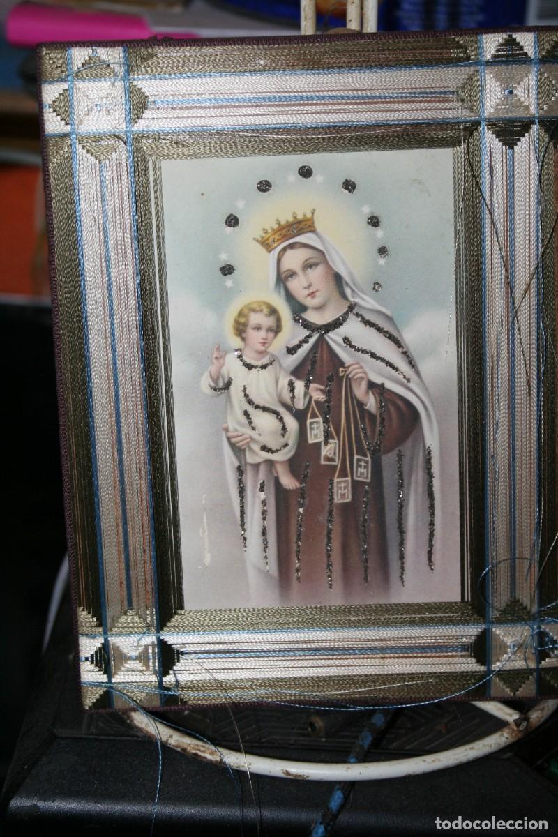 Antig&uuml;edades: cuadro antiguo de la virgen del carmen - Foto 1
