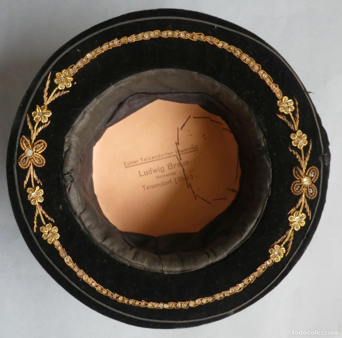 Antig&uuml;edades: SOMBRERO DE TERCIOPELO S.XIX - Foto 4