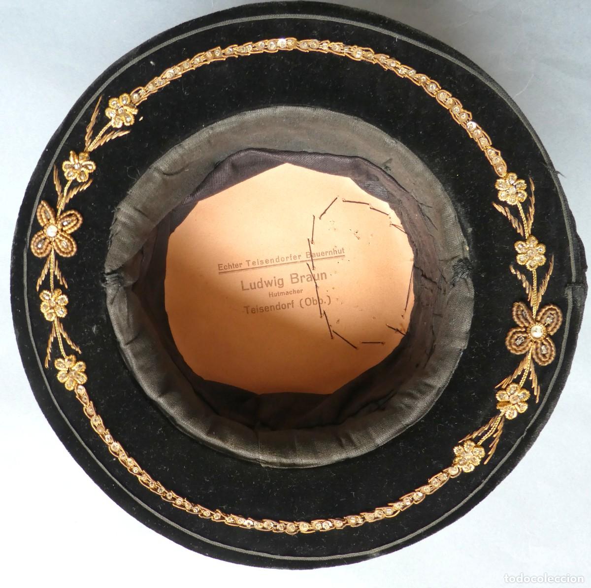 Antig&uuml;edades: SOMBRERO DE TERCIOPELO S.XIX - Foto 8