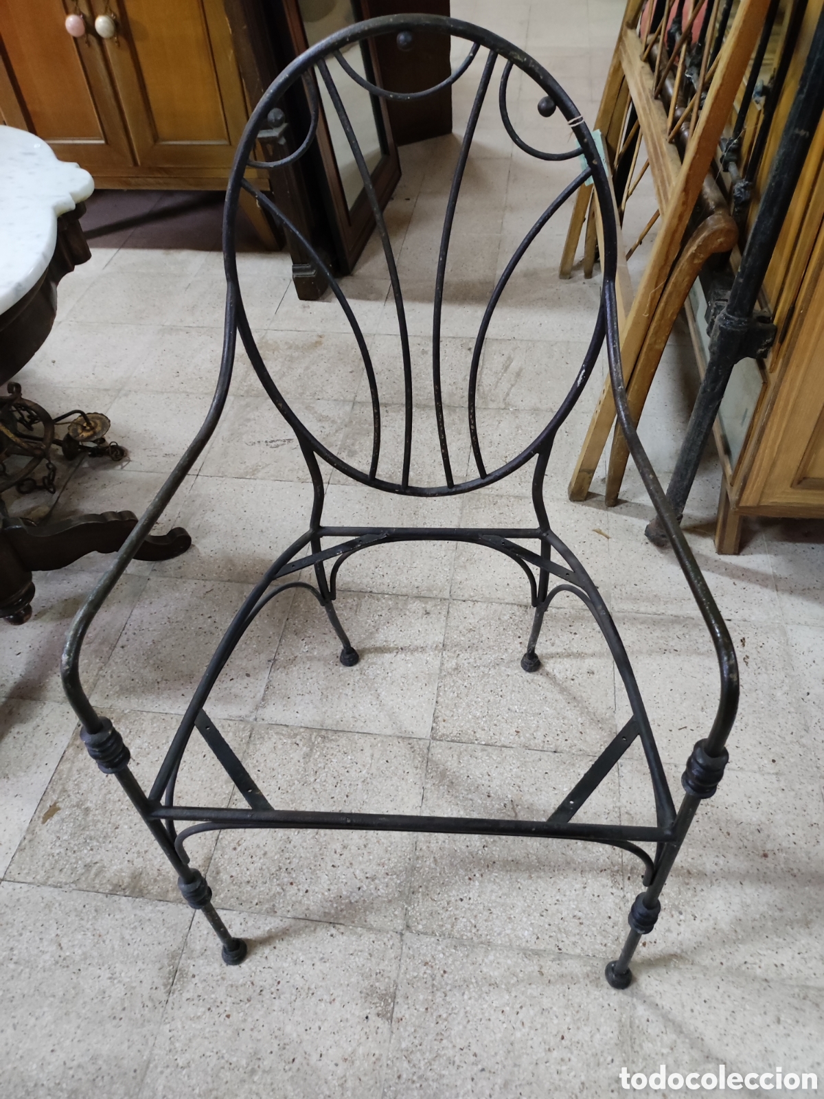 Antig&uuml;edades: Sill&oacute;n en hierro forja - Foto 2