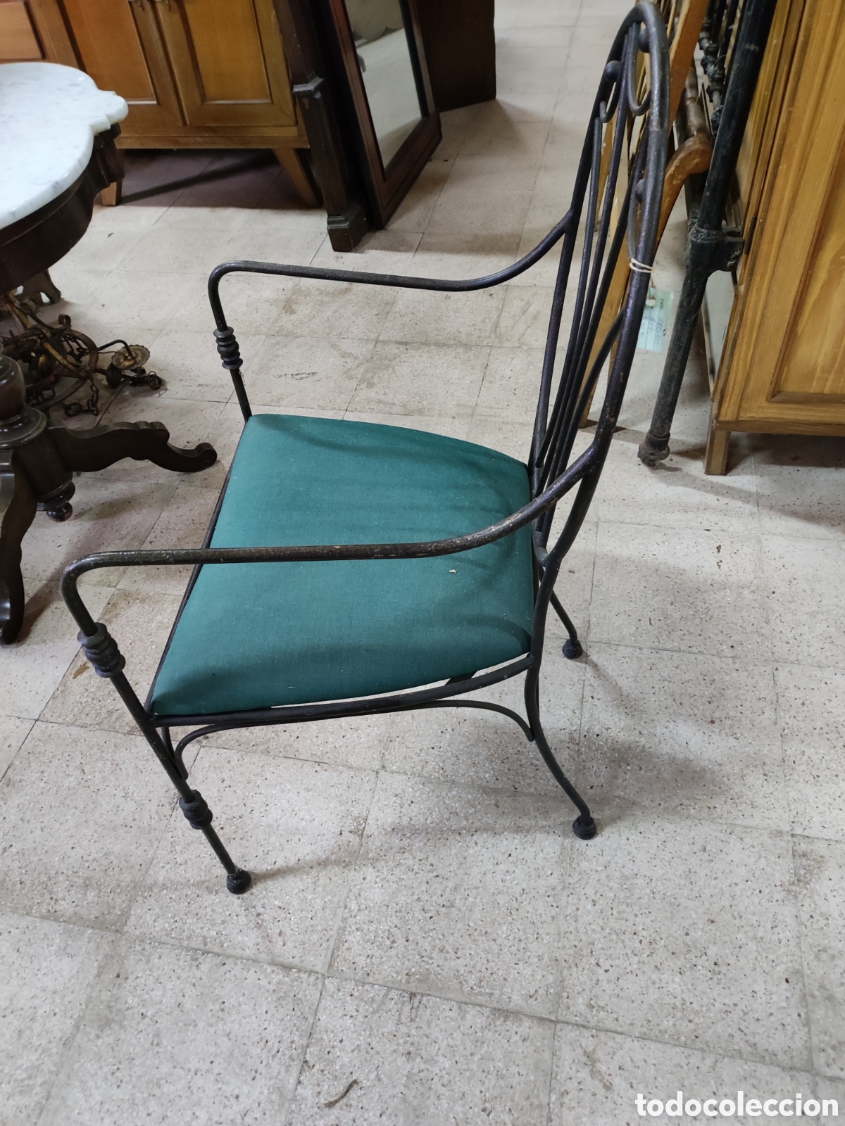 Antig&uuml;edades: Sill&oacute;n en hierro forja - Foto 3