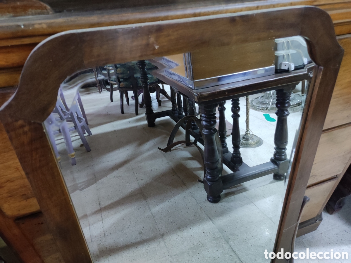 Antig&uuml;edades: Espejo marco madera estilo deco - Foto 2