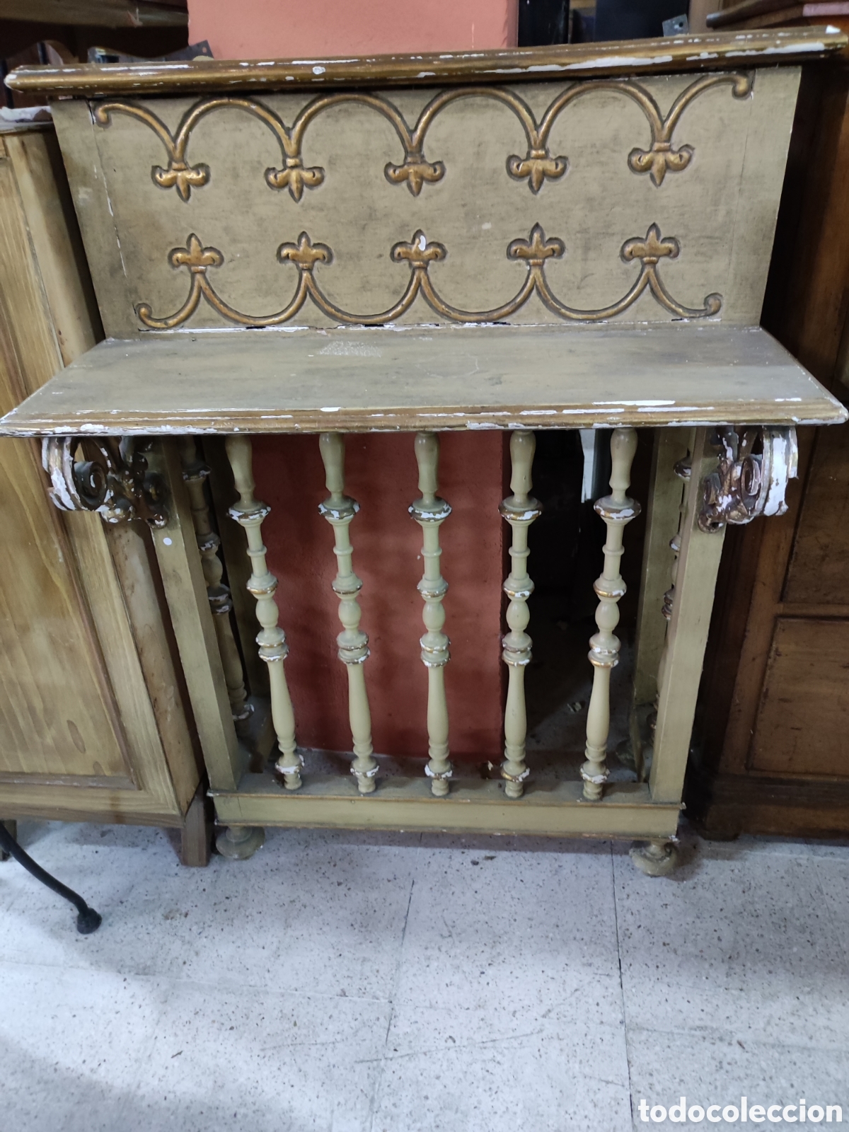Antig&uuml;edades: Mueble consola policromado. - Foto 1