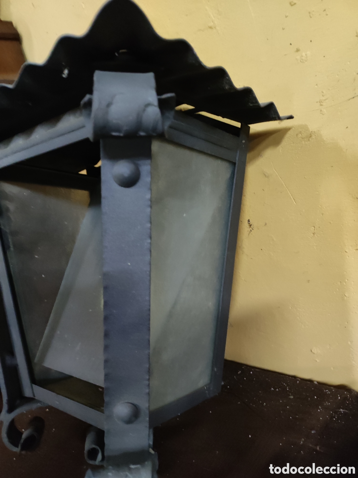 Antig&uuml;edades: Farol hierro forja completo - Foto 2