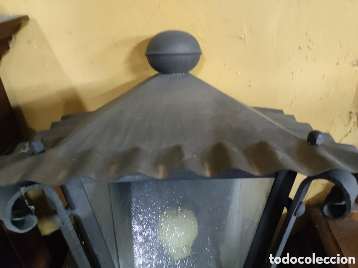 Antig&uuml;edades: Farol hierro forja completo - Foto 3