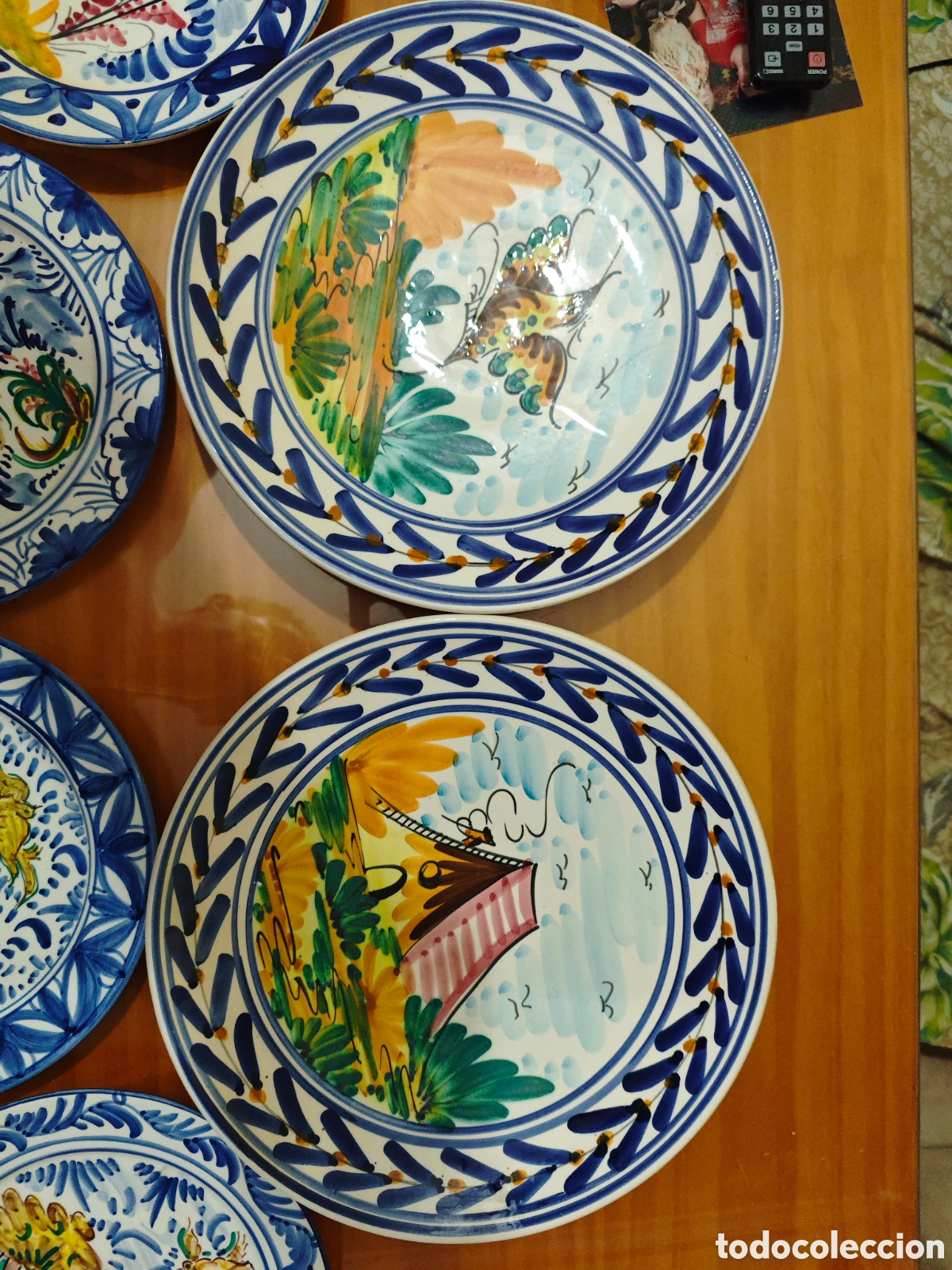 Antig&uuml;edades: Lote de 6 Platos de Ceramica. - Foto 2