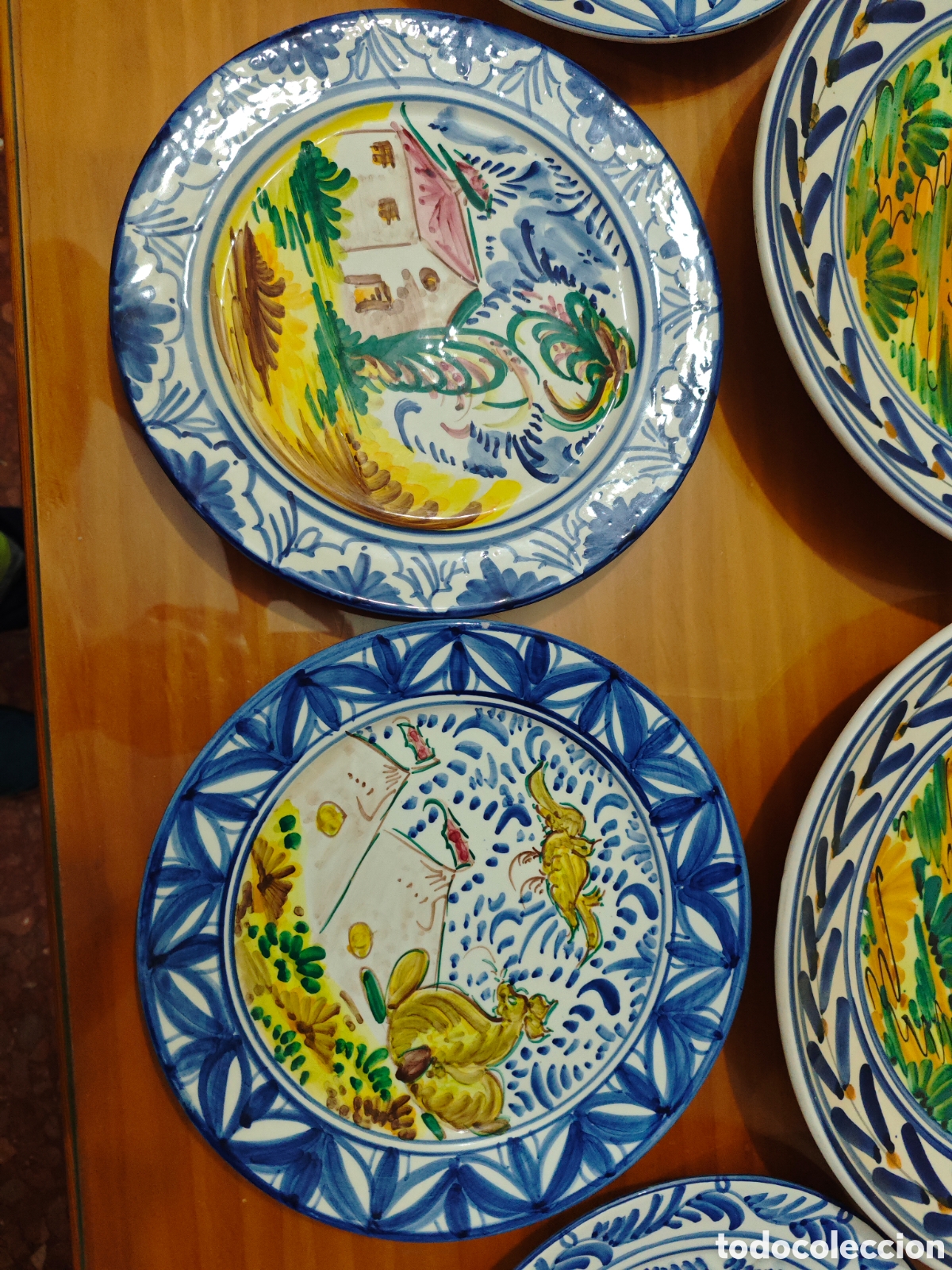 Antig&uuml;edades: Lote de 6 Platos de Ceramica. - Foto 3