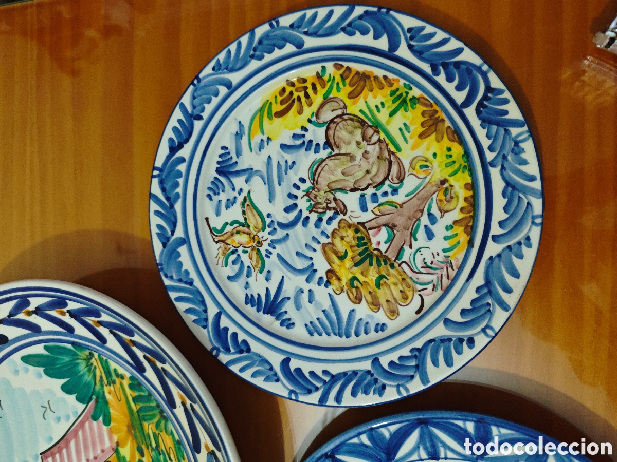 Antig&uuml;edades: Lote de 6 Platos de Ceramica. - Foto 4